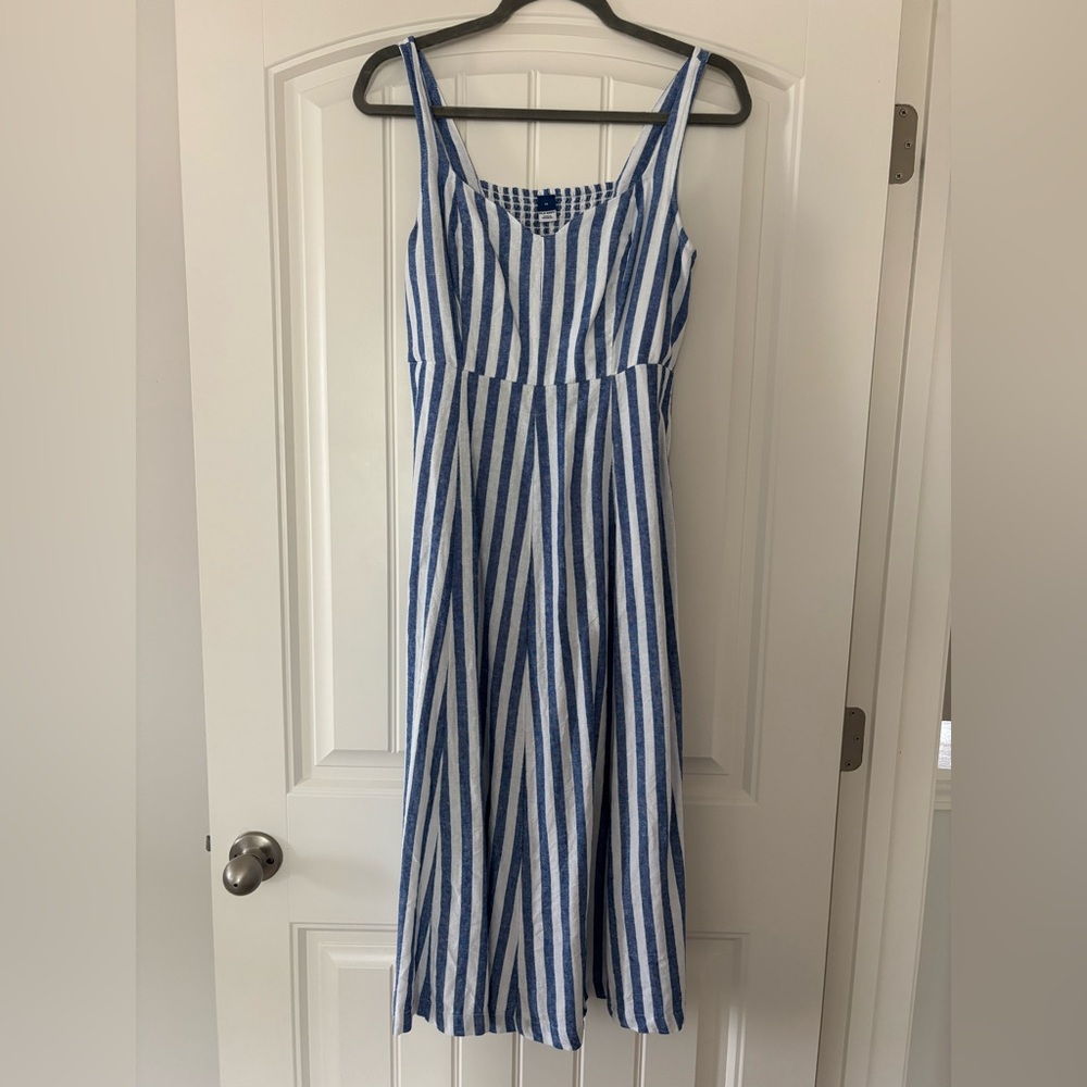 Old Navy Linen Striped Midi Dress
